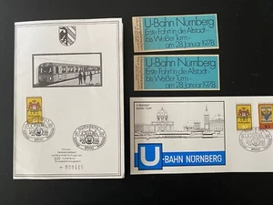 DEUTSCHE POST GEDENKBLATT 1978 Nürnberg U-BAHN erste Fahrt - Bild 1 von 3
