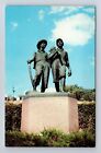 Hannibal MO-Missouri, Tom and Huck Statue, Cardiff Hill, Vintage Postcard