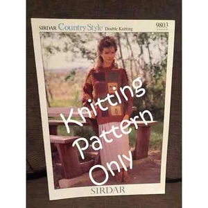 New Sirdar 9803 Country Style Double Knitting Patchwork Pullover Sweater Pattern - Picture 1 of 2