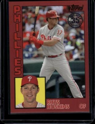 2019 Topps 1984 Topps Red #T84-4 Rhys Hoskins 10/10 Philadelphia Phillies 39886 - Image 1 of 2