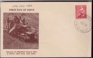 1948 Australia William Farrer Wheat Pioneer REX BODIN FDC WINDSOR VIC CDS   - Picture 1 of 1