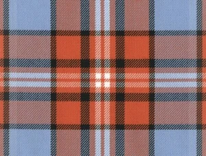 Spirit of Le Mans Tartan Plaid Fabric Racing Reverse Blue Orange (1mx1500mm) - Picture 1 of 3