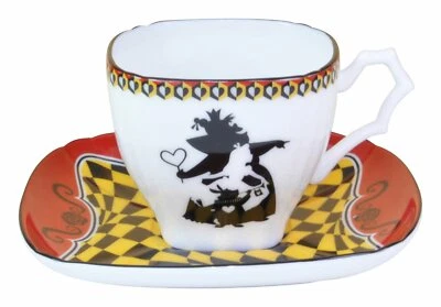 Taza y platillo Sango Toki Disney Alicia Arte Demitas Reina de Corazones 3236-04 JAPÓN Foto 1 de 4