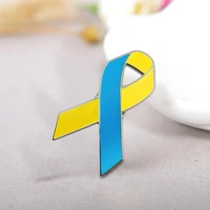 NEW 1x Ukraine Flag Ribbon Brooch Lapel Pins Badge Alloy [de] - Bild 1 von 5