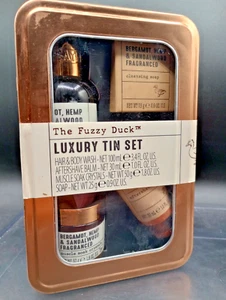 (1 Set) The Fuzzy Duck - Luxury Tin Body Care Set Men's Gift - Picture 1 of 4
