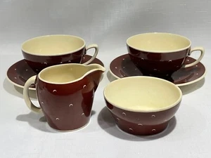 Juego de taza, platillo, crema, azúcar Susie Cooper con forma de cernícalo patrón de luna creciente - Imagen 1 de 13