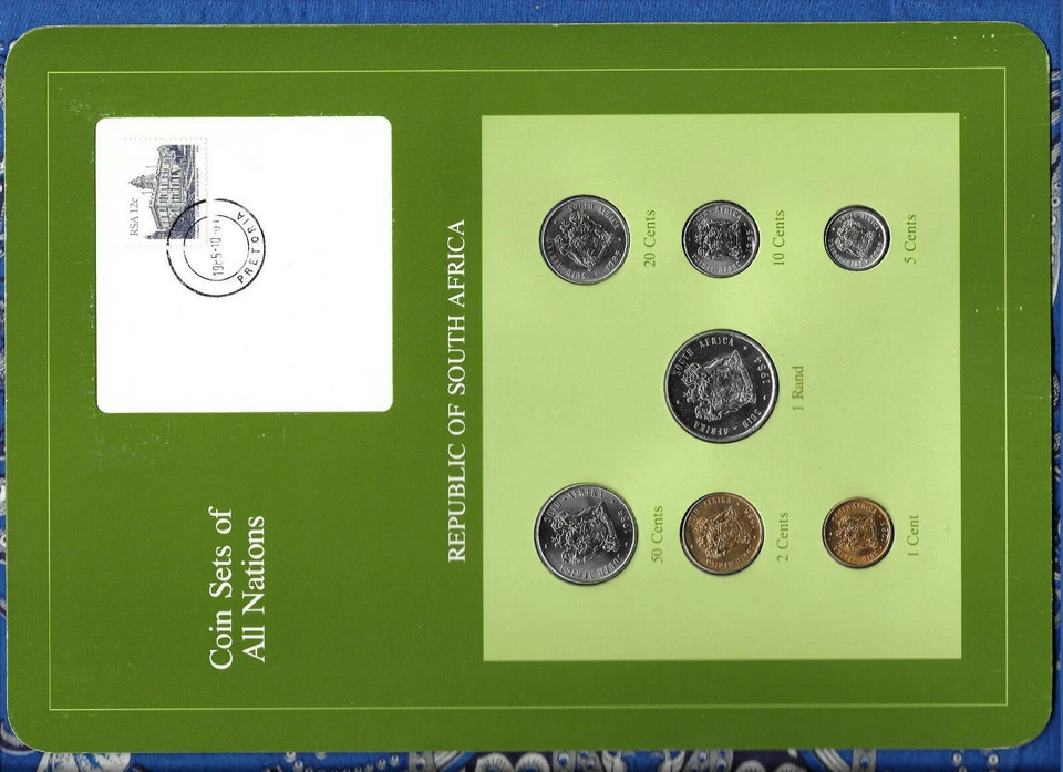 Coin Sets of All Nations South Africa UNC 1985 but 2 cents 1984 1 Rand KM117 - Image 1 of 4