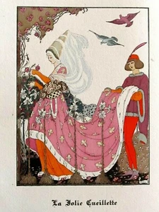 Gerda Wegener LA JOLIE CUEILLETTE gravure pochoir EO 1920  800 exemplaires - Imagen 1 de 7