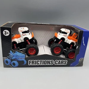 friction Cars 2 Plastic Trucks Like Monster Trucks - Picture 1 of 8
