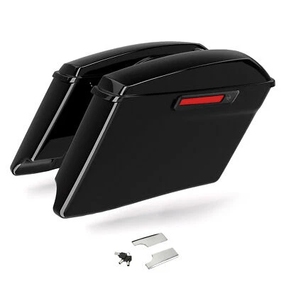 Alforjas duras estiradas de 4" aptas para Harley Touring CVO Street Glide 1993-2013 Foto 1 de 4
