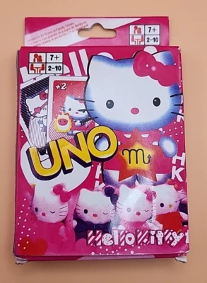 Tarjetas de juego Uno Hello Kitty para niños 7+ 2-10 jugadores - NUEVO (Leer) Foto 1 de 4