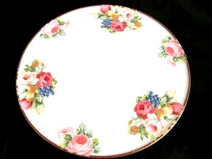 Precioso plato de pastel de porcelana Mikasa Rosemead de Colección ~ ROSAS ROSA ~ Japón - Imagen 1 de 5