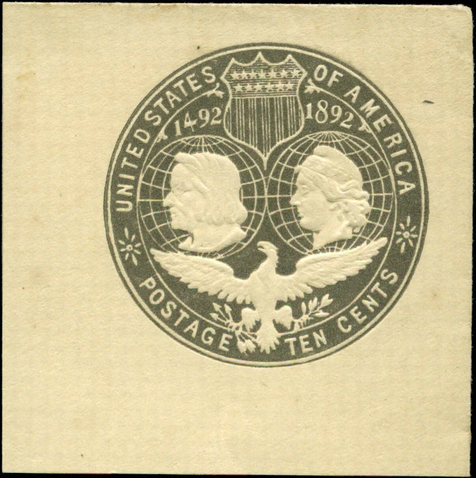 US Scott #U351 Full Corner Cut Square Mint Hinged  Working Die 10C1 - Image 1 of 1