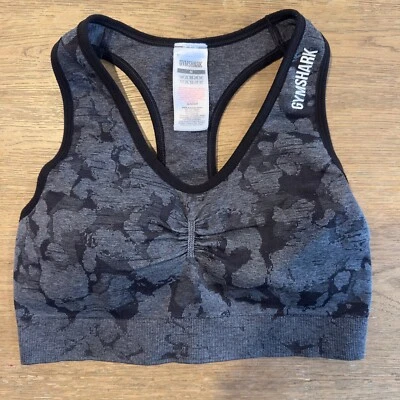 Sujetador deportivo Gymshark Adapt camuflaje sin costuras espalda corredor-negro-talla M Foto 1 de 4