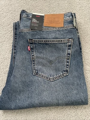 Levi's Premium 568 Loose Straight Blue Jeans Men’s Measured Size 34x28 See Desc - Image 1 of 4