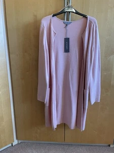 Principles Ladies 12 Long Pink Edge To Edge Cardigan With Pockets BNWT - Picture 1 of 7