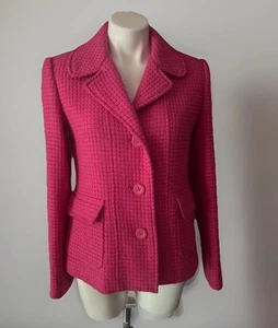 Women's Rafaella Wool Blazer Hot Pink Size 10 - Picture 1 of 5