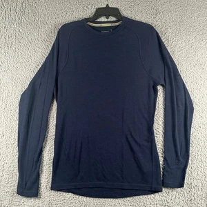 Smartwool Shirt Mens Medium Blue 100% Merino 250 Thermal Base Layer Long Sleeve - Picture 1 of 10