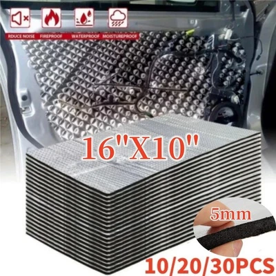 Self-adhesive Fireproof Sound Deadener Heat Insulation Mat For Car  Engine 5mm - Image 1 of 4