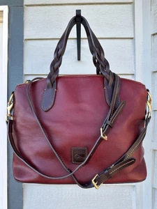 Dooney & Bourke Florentine Leather Celeste Satchel Red - Picture 1 of 12