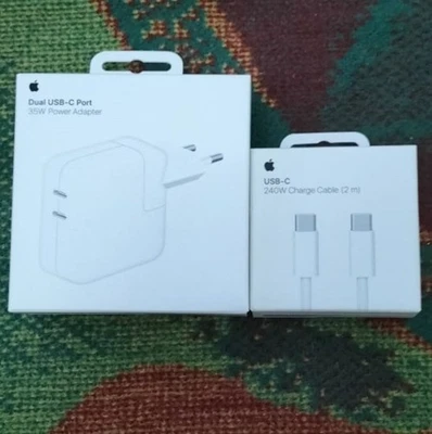Cargador Apple 35W Dual USB-C + Cable 2m USB-C 240W - Imagen 1 de 4