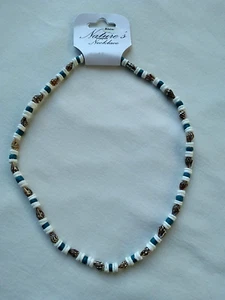 Puka Seashell Necklace Surfer  Ethnic Tribal Hawaiian 18"  USA Seller New - Picture 1 of 7