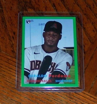 2021 Topps Archives Geraldo Perdomo RC Arizona Diamondbacks Green 83/125 - Image 1 of 3