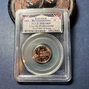 2009-P Lincoln, Bicentennial Professional Life Reverse - PCGS MS65RD Cent - Picture 1 of 4