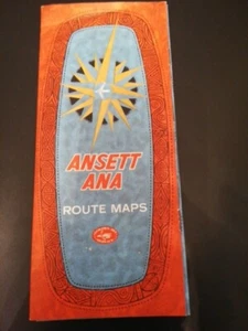 Ansett Ana Air Route Map Australia 1960s Excellent condition - Imagen 1 de 10