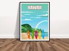 HAWAII ISLAND ALOHA Wall Art Vacation Print Beach Print Poster