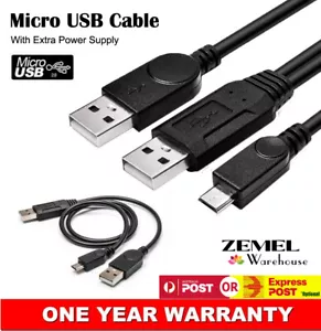 Micro USB 5-Pin to Dual USB Type-A Adapter Cable Power Supply Data Transfer AU - Picture 1 of 3