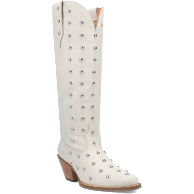 Botas occidentales Dingo Broadway Bunny blancas para dama DI155-WH Foto 1 de 4