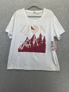 Zion Utah Women's Destination T Shirt White Size XL Short Sleeve 100% Cotton - Bild 1 von 10