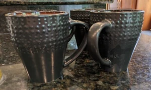 Pfalzgraff Cambria. Everyday Coffee Mugs Cups Black Set Of 4 - Picture 1 of 6