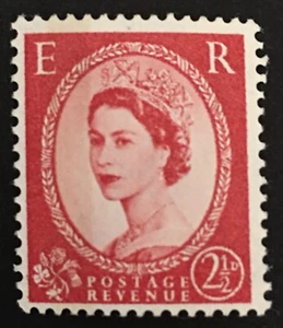 1961 2 1/2d Carmine Red Wilding SG614b 1 Phos Band Type I MNH - Picture 1 of 2
