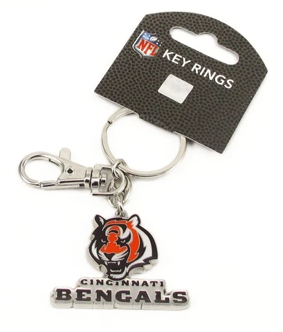 Cincinnati Bengals Keychain Metal Heavyweight Team Logo Key Ring Cover