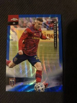 2021 Topps Chrome MLS Blue Wave Refractors #13 Aaron Herrera /199 - NM-MT - Image 1 of 2