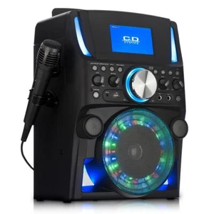 Bluetooth Karaoke Machine W/Screen Portable Party Lights Mics LED Speaker MP3 UK - Picture 1 of 12