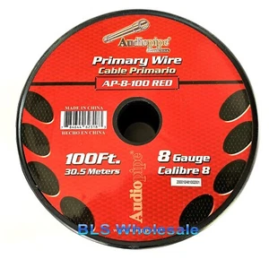 Cable primario automático rojo 12 V calibre 8 100 ft coche barco cámper cable de conexión eléctrico - Imagen 1 de 5