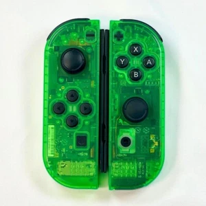 Never Drift Hall Effect Clear Green Nintendo Switch JoyCons OEM Authentic - Picture 1 of 8