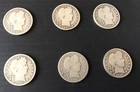 1892-1916 Barber Quarter Complete Set, 71 different Quarters, Avg. Circulated