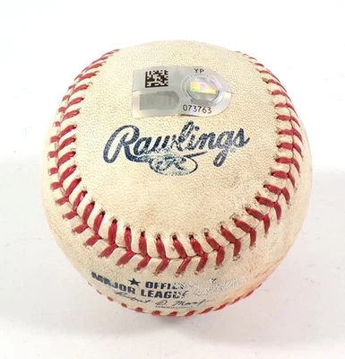 2023 Rockies @ Pirates Game-Used Baseball Harold Castro Duane Underwood Jr. COA - Image 1 of 4