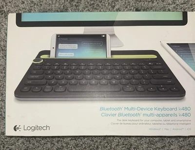 Logitech K480 Bluetooth Wireless Mini Multi-Device Keyboard 920-006342 - Image 1 of 4