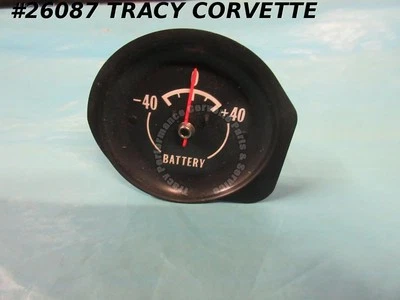 1972-74 Corvette Used 6473859 Ammeter Amp Battery Delco Gauge Gage White Letters - Image 1 of 3
