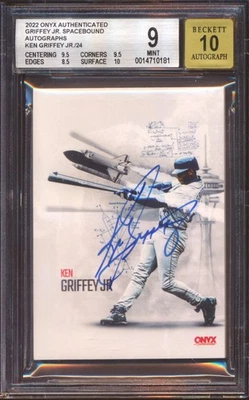 Onyx Ken Griffey Jr. Spacebound 2022 autógrafo automático 16/24 ¡BGS 9! Foto 1 de 2