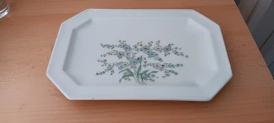 Gallo Leonardo Serie Vergissmeinnicht kl. rechteckiger Teller 22,5 x 14,5 cm - Bild 1 von 4