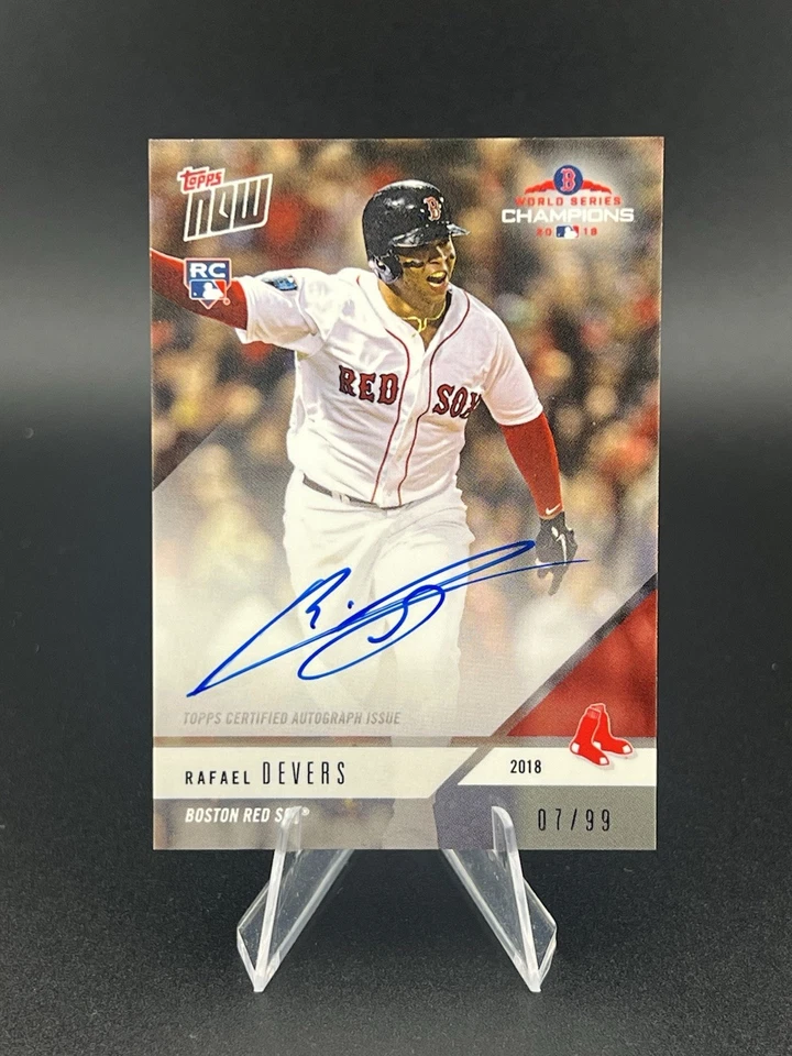 2018 Topps Now RAFAEL DEVERS RC novato autógrafo automático /99 WSC-3B Red Sox Giants - Imagem 1 de 3