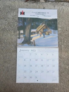 Calendario 1973 P & H Implemento Harmony Minnesota International Cosechadora Tractores - Imagen 1 de 10