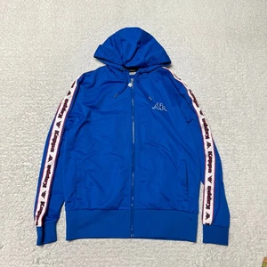 Kappa Sweatshirt Men Large Blue Full Zip Hoodie Track Jacket Running Outdoors - Picture 1 of 18