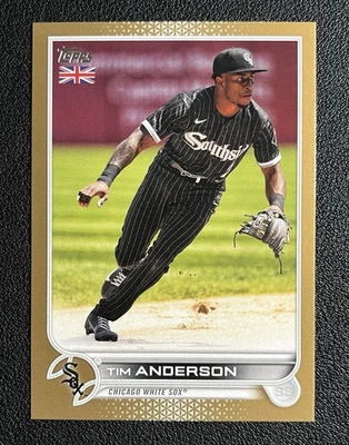 2022 Topps UK Edition Gold /25 Tim Anderson #157 White Sox - Image 1 of 2